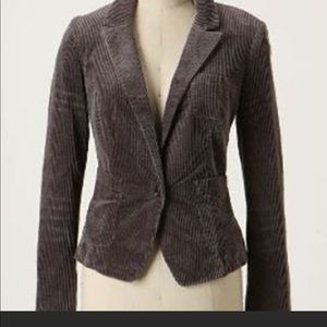 Anthropologie gray corduroy blazer size 4